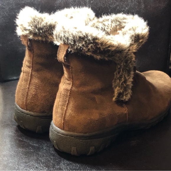 Khombu Lindsey Women’s Brown Suede Ankle Winter Boots Size 9 - Picture 5 of 11